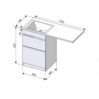 Умывальник Style Line Даллас/эстетика СС-00000518 115x48, левый
